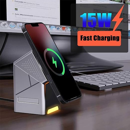 3-in-1 Magnetic Wireless Charger with Pop-Up Design – Fast Charging Dock