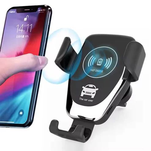 Smart Auto-Clamping Wireless Car Charger Mount – Fast Charging Dashboard Holder