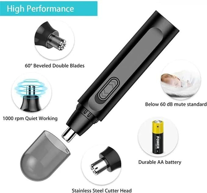 Electric Nose & Ear Hair Trimmer – Precision Grooming Tool